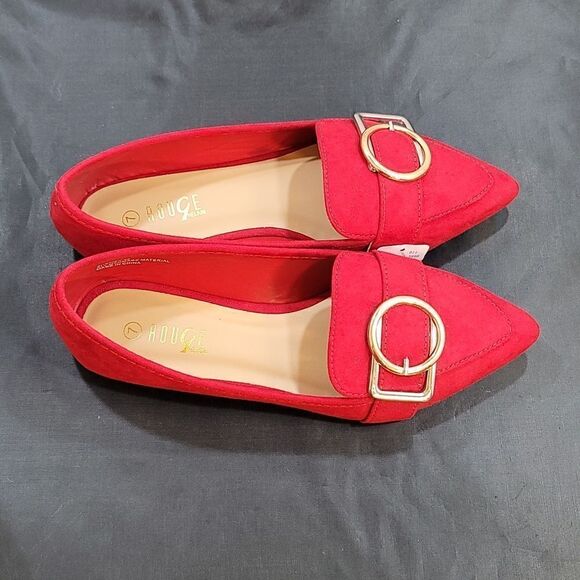 BRAND NEW ROUGE HELIUM JUSTIFY  POINTY TOE COMFORTABLE FAUX SUEDE BALLET FLAT - Picture 12 of 15
